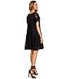 Черна памучна рокля с дантела Riona-1 снимка