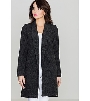 Дамско палто в черно с вълна Diamantina снимка