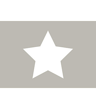 Постелка в сив нюанс с бяла звезда 52х75 см снимка