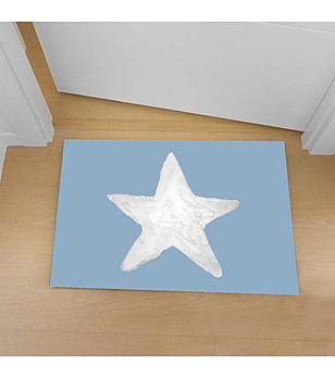 Постелка в синьо и бяло с принт Звезда 52х75 см снимка