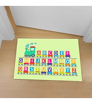 Цветна детска постелка с принт Английска азбука 52х75 см снимка