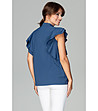 Синя дамска риза без ръкави Tiera-1 снимка