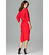 Червена асиметрична рокля Amalda-2 снимка