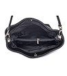 Черна дамска чанта от велур-2 снимка