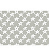 Сива постелка с бял принт на звезди 52х75 см-1 снимка