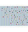 Раирана постелка в бяло и синьо с многоцветни точки 52х75 см-1 снимка
