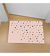 Раирана постелка в розово и бяло с многоцветни точки 52х75 см-0 снимка