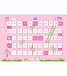 Розова детска постелка със зелено 52х75 см-1 снимка