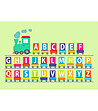 Цветна детска постелка с принт Английска азбука 52х75 см-1 снимка