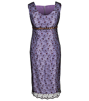 Елегантна лилава рокля с тюл Rikarda снимка