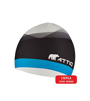 Unisex термо шапка в черно и синьо снимка