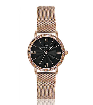 Дамски часовник в розовозлатисто с черен циферблат Tera снимка