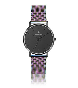 Дамски часовник в черно с верижка в цвят хамелеон Esmeralda снимка