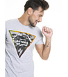 Светлосива памучна мъжка тениска Peers-1 снимка