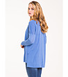 Асиметрична синя дамска блуза Dejara-1 снимка