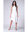 Бяла асиметрична рокля Tessi-0 снимка