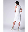 Бяла асиметрична рокля Tessi-1 снимка