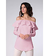 Дамска блуза в розово с голи рамене Edona-0 снимка