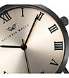Черен часовник със златист циферблат и кожена каишка Izala-2 снимка