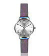Сребрист дамски часовник с каишка в цвят хамелеон Izala-0 снимка