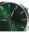 Сребрист мъжки часовник със зелен циферблат Mario-2 снимка