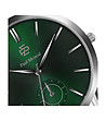 Сребрист мъжки часовник със зелен циферблат и черна каишка Mario-3 снимка