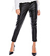 Черен дамски панталон имитация на кожа Lexie-0 снимка