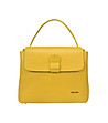 Жълта дамска чанта от естествена кожа Gloria-0 снимка
