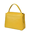 Жълта дамска чанта от естествена кожа Gloria-1 снимка