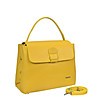 Жълта дамска чанта от естествена кожа Gloria-2 снимка