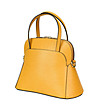 Жълта дамска чанта от естествена кожа Celina-1 снимка