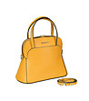 Жълта дамска чанта от естествена кожа Celina-2 снимка