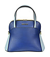 Дамска чанта от естествена кожа в сини нюанси Celina-0 снимка