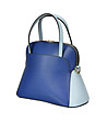 Дамска чанта от естествена кожа в сини нюанси Celina-1 снимка
