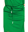 Зелена рокля с връзка при талията Marie-2 снимка