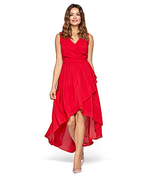 Асиметрична червена рокля Jaya снимка