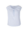 Дамска памучна блуза в светлосин меланж с дантела Roda-2 снимка