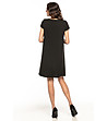 Черна рокля с платка с принт Linela-1 снимка