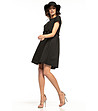 Черна рокля с къдрички и набори Persy-2 снимка