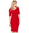 Елегантна рокля в червено Elifia-2 снимка