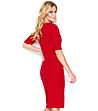 Елегантна рокля в червено Elifia-3 снимка