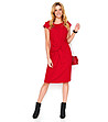 Червена рокля с ефектно преплитане Regata-0 снимка