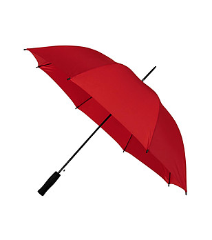 Червен ветроустойчив чадър снимка