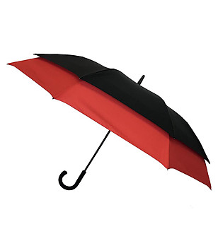Двоен чадър в червено и черно снимка