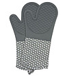Термоустойчиви готварски ръкавици в сиво със силикон-0 снимка