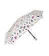 Бял чадър с многоцветен флорален принт-2 снимка