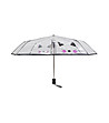 Сгъваем прозрачен чадър с принт коте-1 снимка