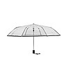 Сгъваем прозрачен чадър с черен кант-1 снимка