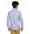 Мъжка памучна риза на райе в синьо и бяло Baldie-1 снимка