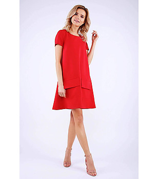 Разкроена червена рокля Ilonda снимка